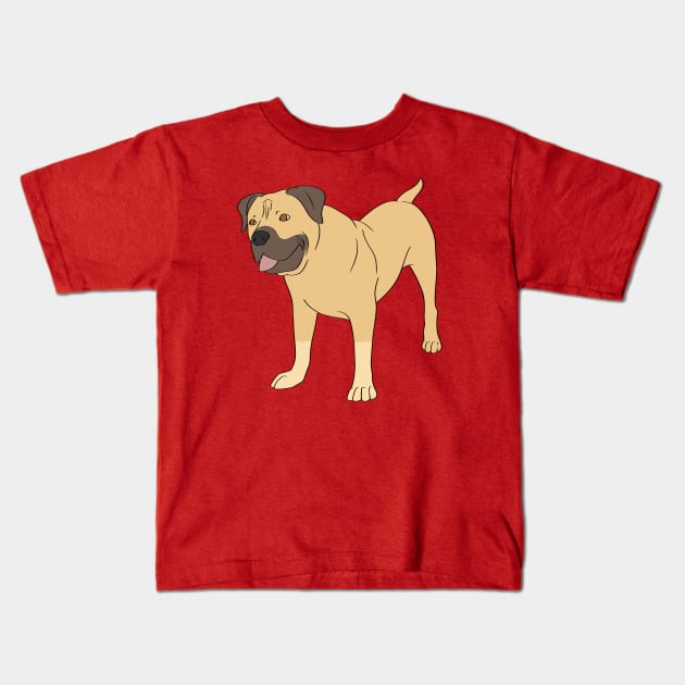 boerboel Kids T-Shirt by Adastumae